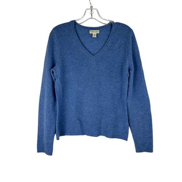 Adrienne Vittadini Sweaters - Adrienne Vittadini Womens 100% 2 Ply Cashmere Sweater Blue V-Neck Long Sleeve M